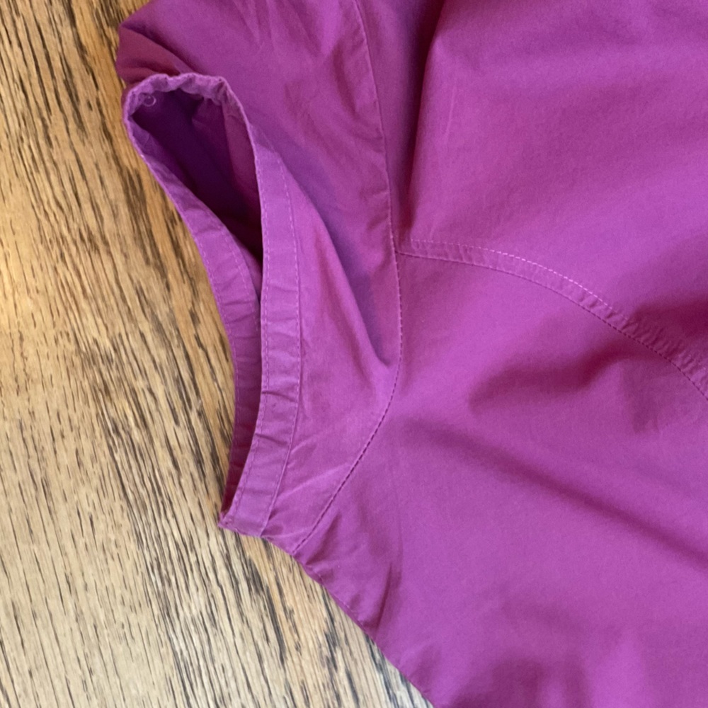 Fuchsia Rouched Button Down Top - Picture 12 of 12
